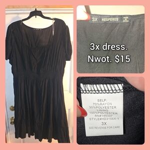 Hesperus Black Mini Dress - 3X